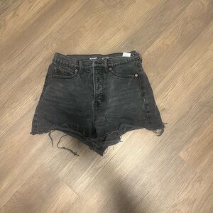 Black Cutoff Denim Shorts